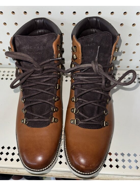 Cole Haan Zerogrand Casual Hiker Mens Leather Hiking Boots Size 9.5 British Tan main image 4
